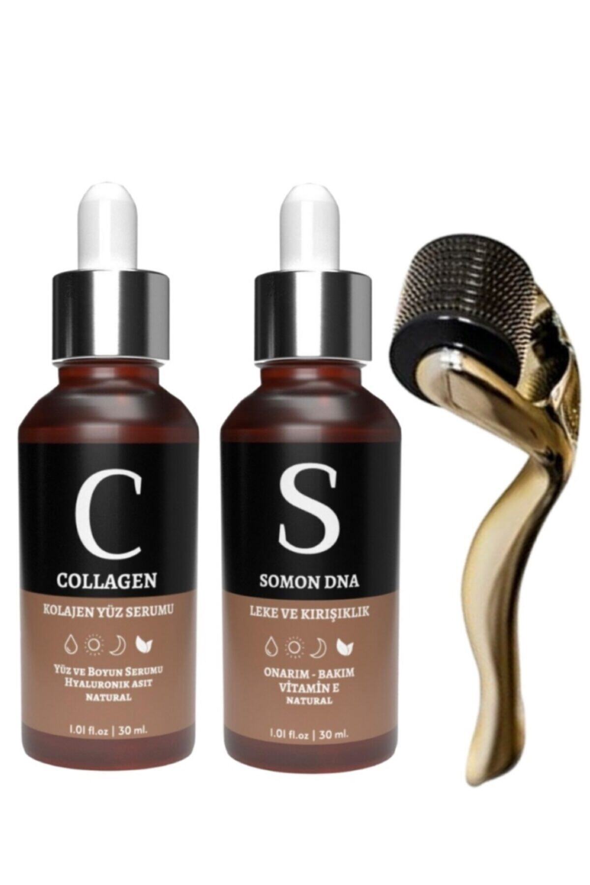 For You Gold Dermaroller (goldenroller) & Somon Dna & Collagen Serum Gençleştirme Seti