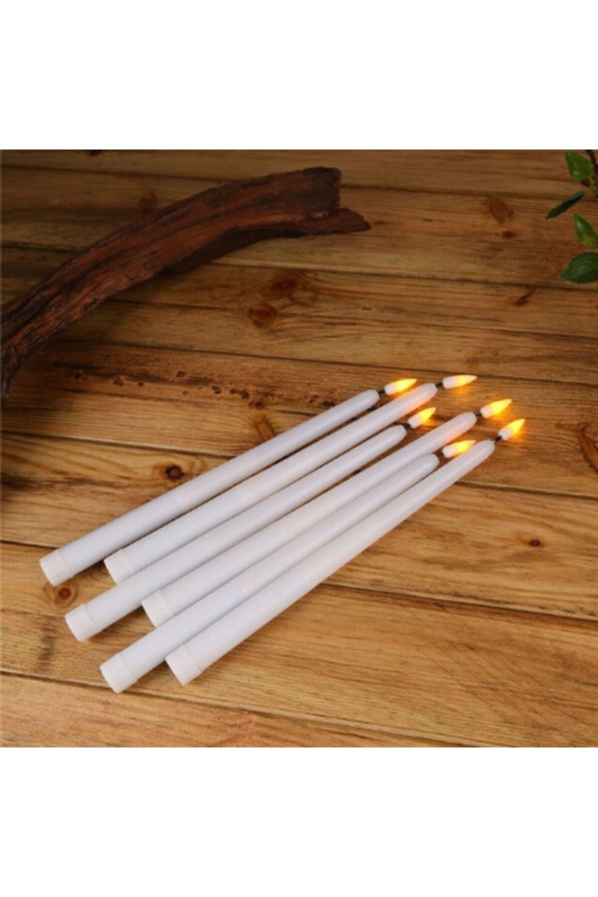 cosy home gift Şamdan Mum Efekti Kaliteli Pilli Yeni Sezon 12 Adet 27 Cm Boyut