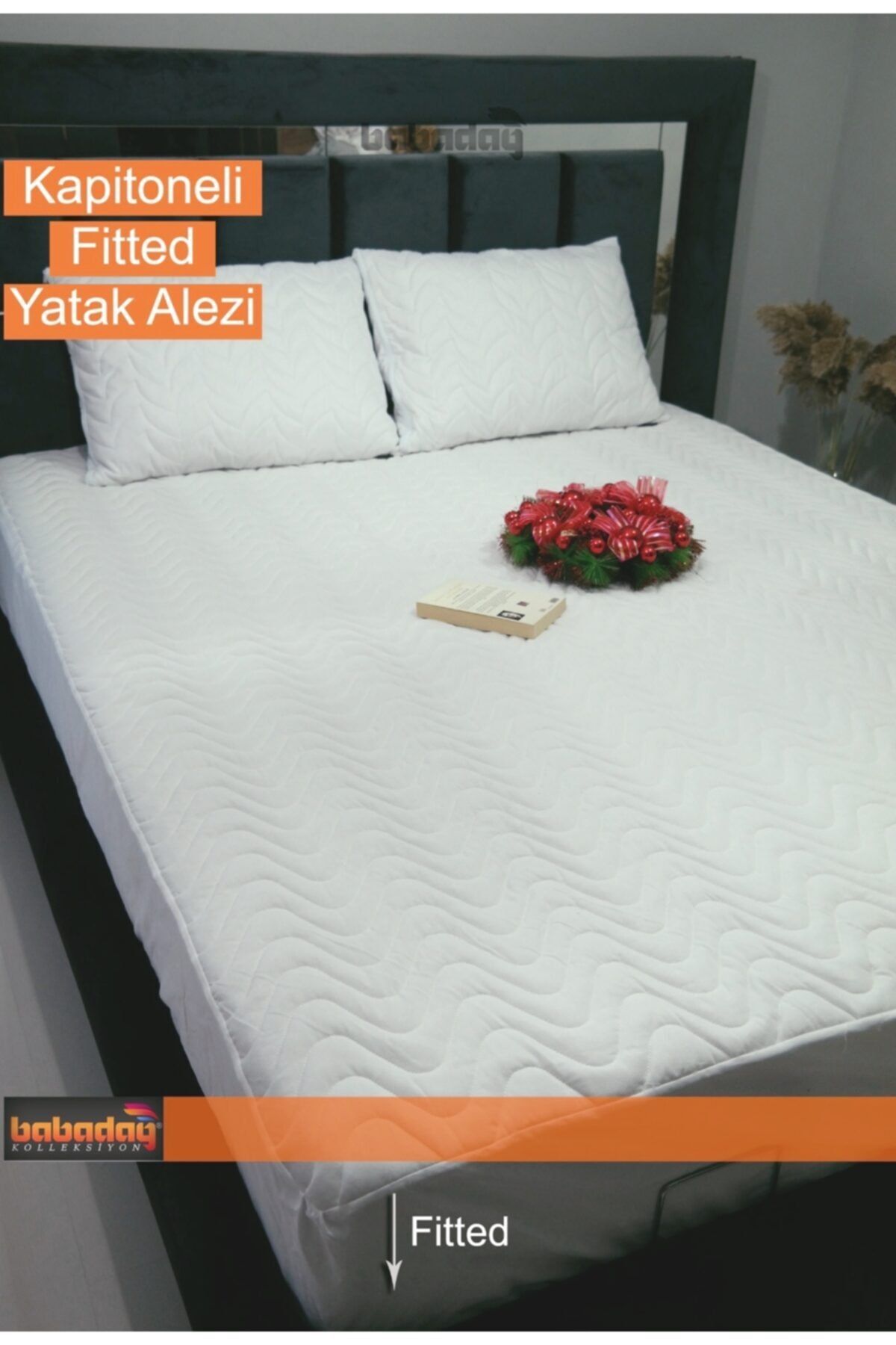 babadağ kolleksiyon Yatak Alezi Kapitoneli Fitted (tam Sarar) 180gr. 160x200 Pamuk-polyester
