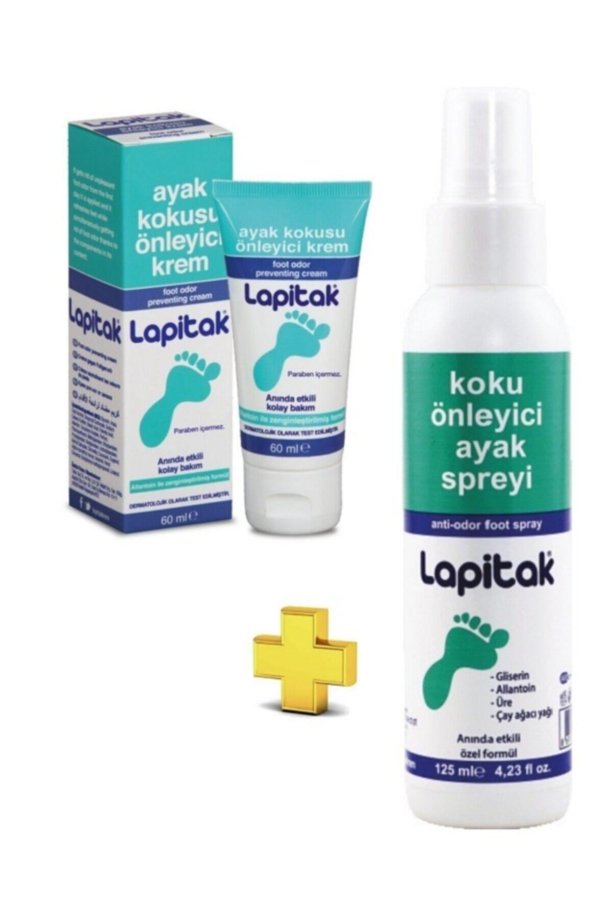Lapitak Ayak Kokusu Önleyici Krem 60 ml + Koku Önleyici Ayak Spreyi 125 ml