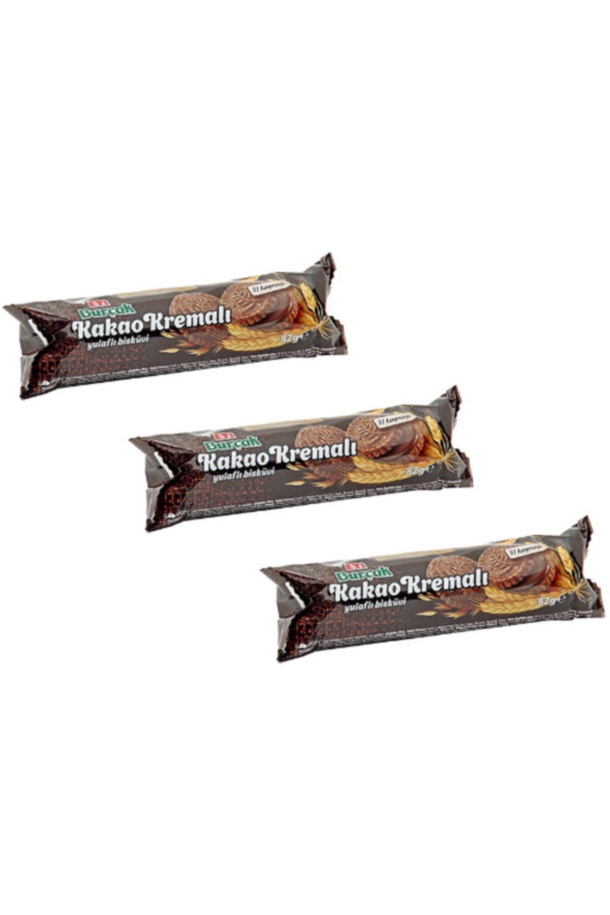 Eti Burçak Kakao Kremalı Yulaflı Bisküvi 82 Gr. X 3 Adet