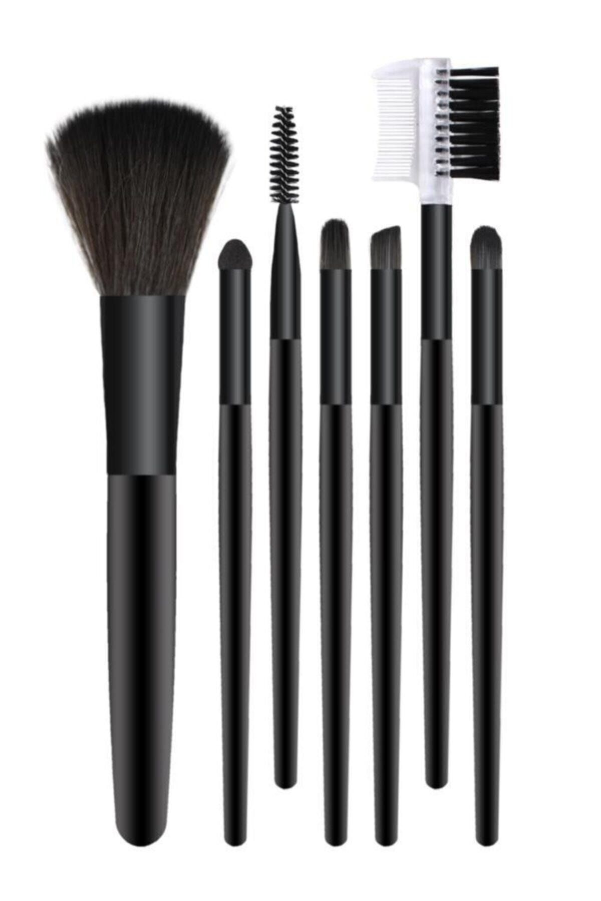 Hedy Beauty 7'li Makyaj Fırça Seti Siyah Renk