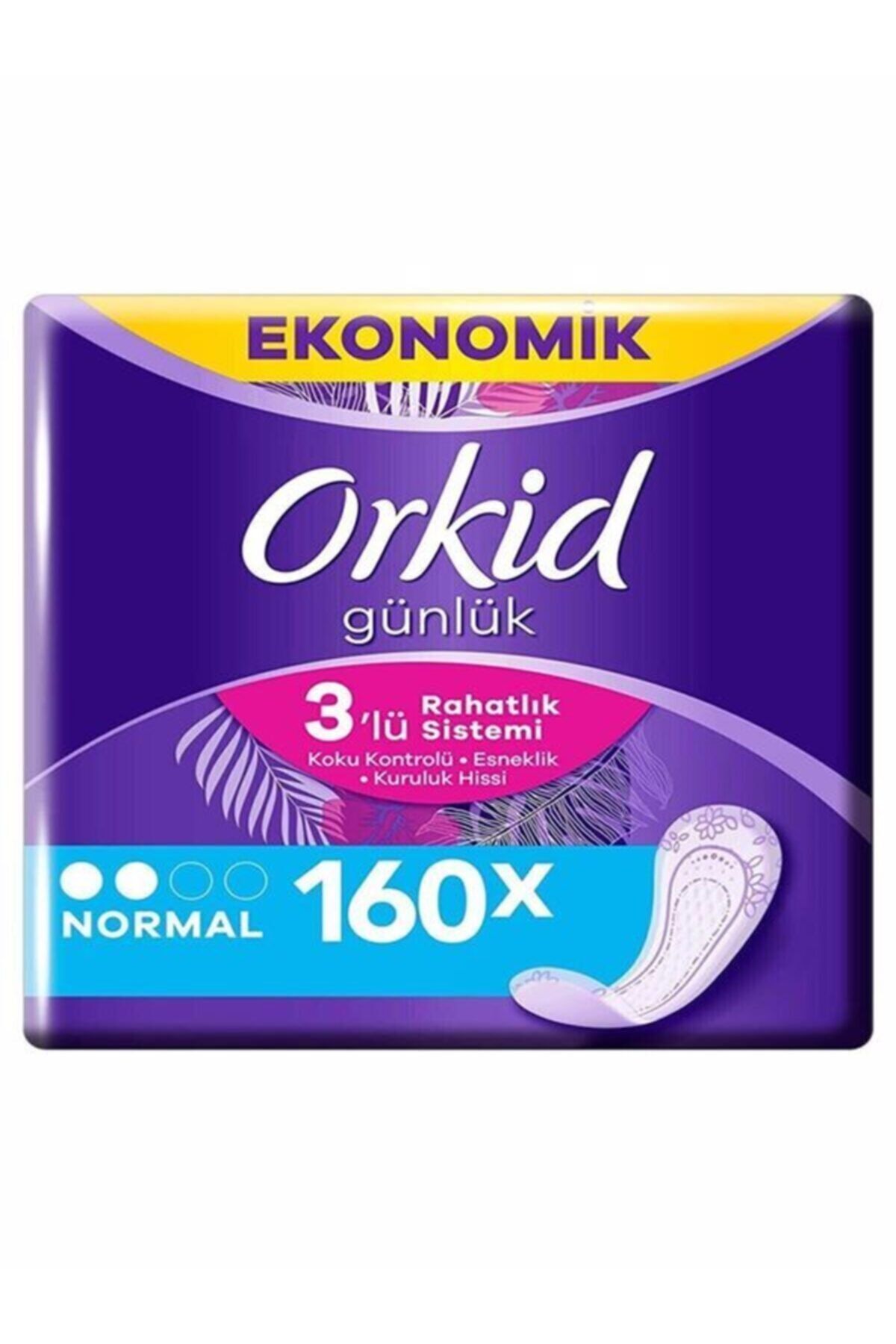 Orkid Günlük Ped Normal Dev Ekonomi Paketi 80 Ped x 2