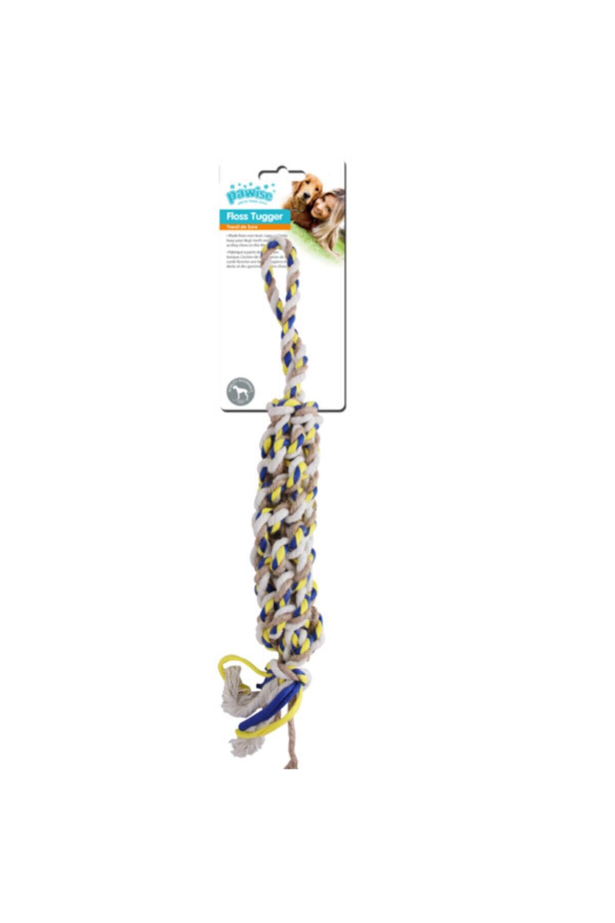 HİLALSHOP Pawise Floss Tugger Tutma Saplı Ip Çubuk Köpek Oyuncağı 43 Cm