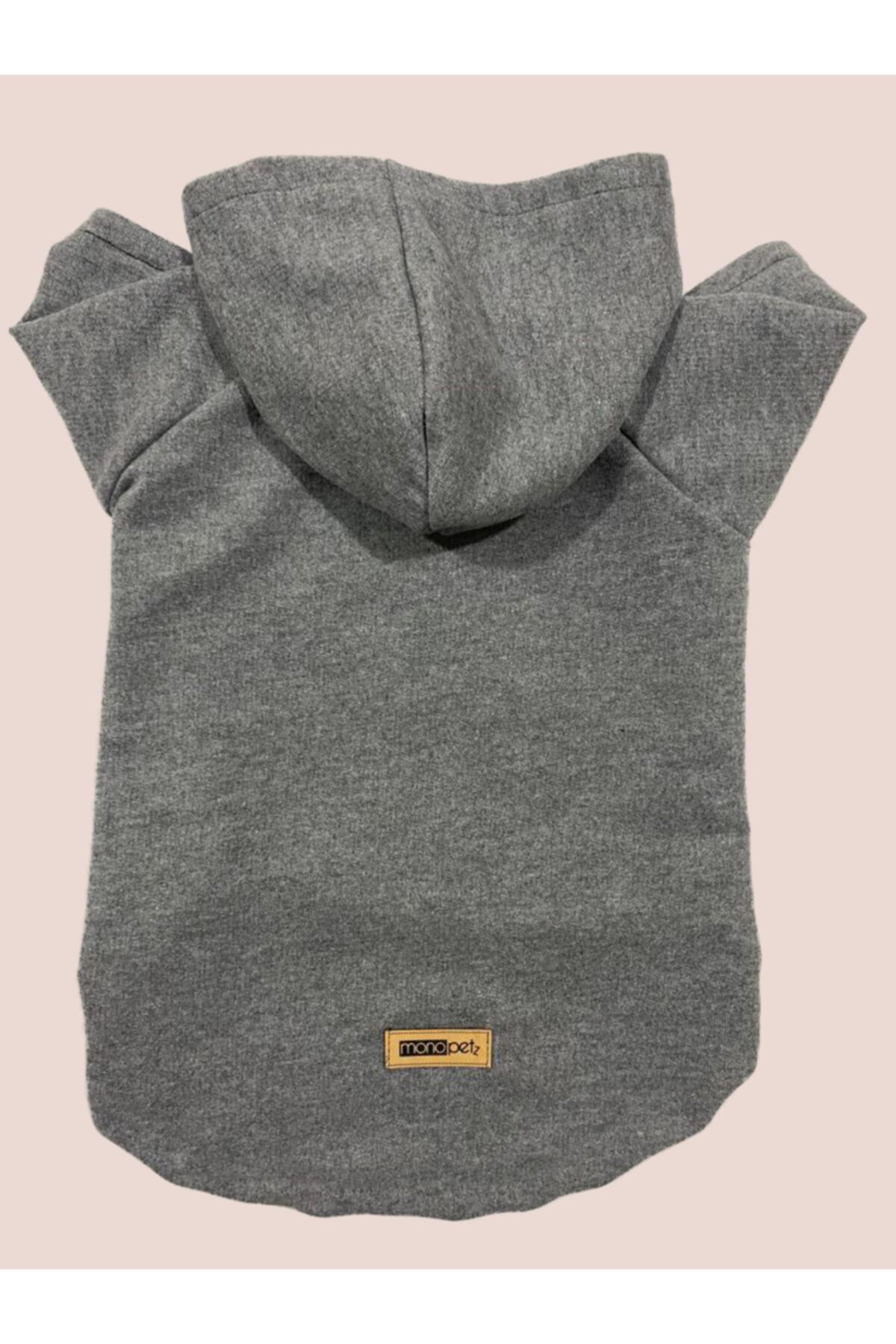 Monopetz Kapişonlu Sweatshirt Köpek Ve Kedi Kıyafeti - Düz Gri - S Beden