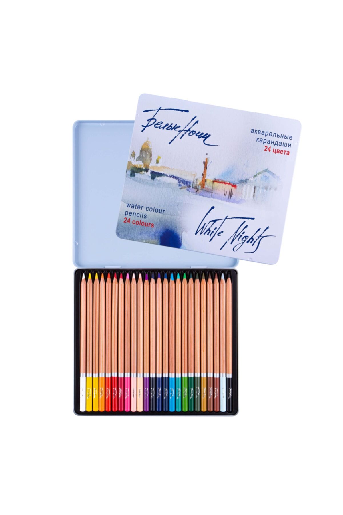 ST. PETERSBURG S.t. Petersburg Watercolour Pencıls Whıte Nıghts 24lü Set Metal Kutu