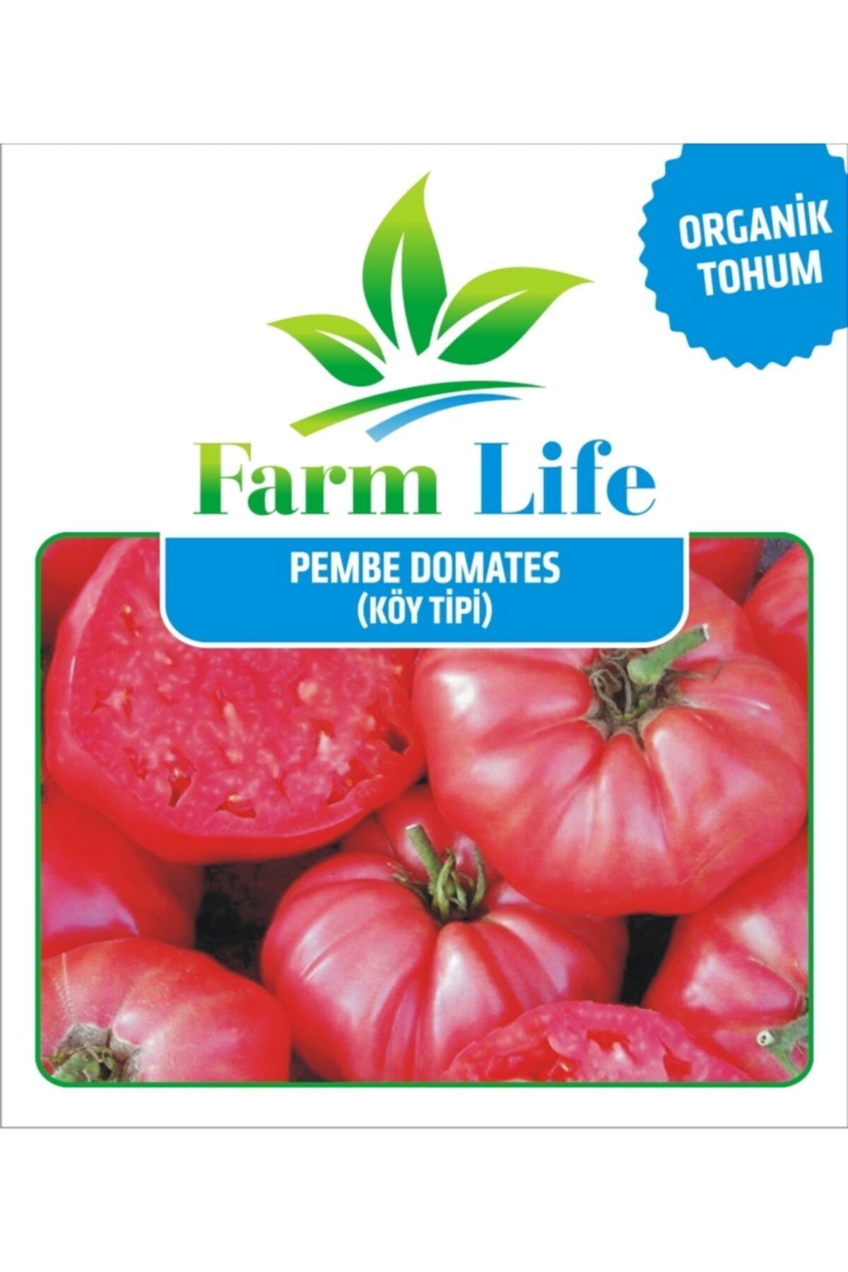 FarmLife Tohum 500 Adet Yerli Köy Tipi Pembe Domates Tohumu