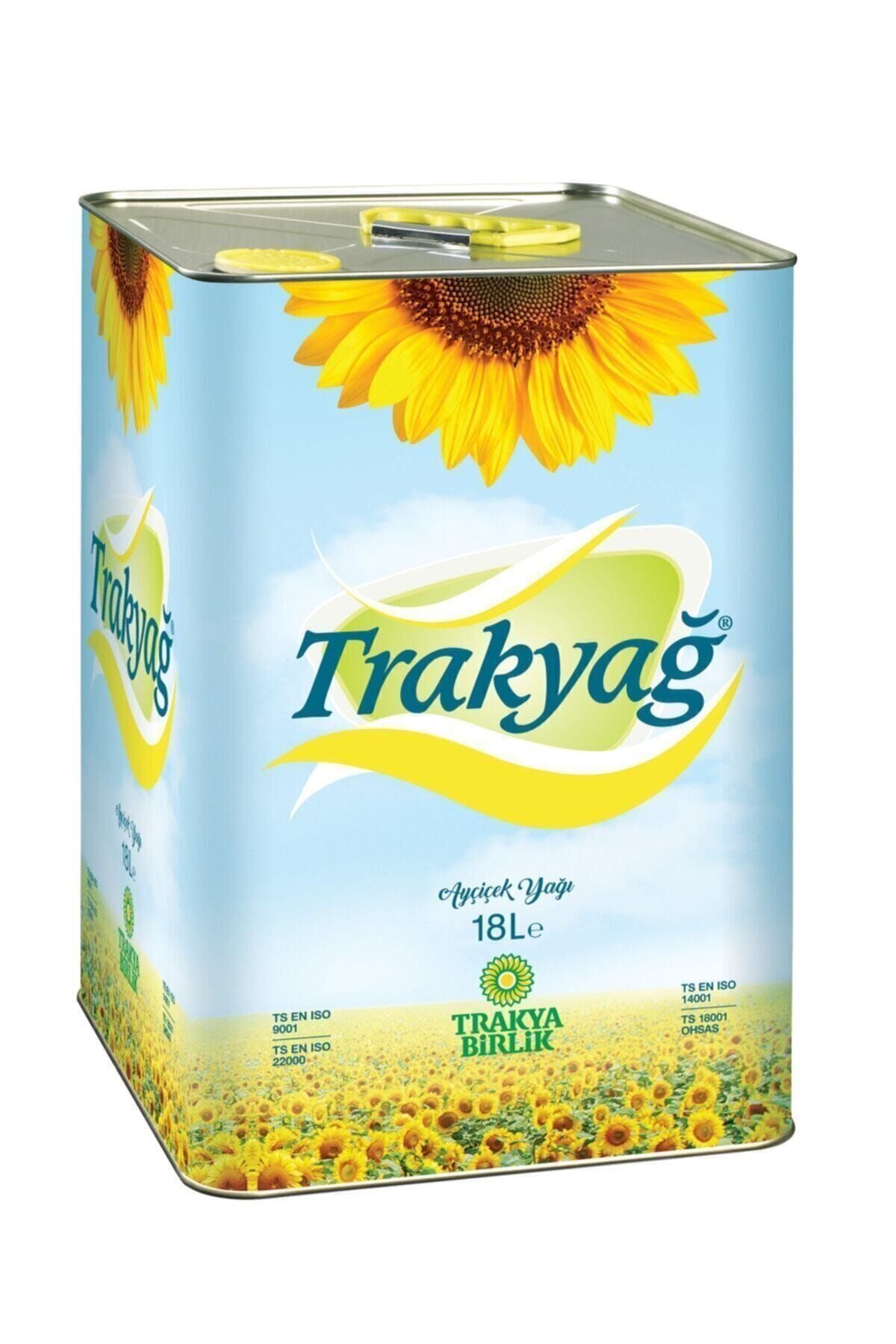 Trakyağ Ayçiçek Yağı 18 lt Teneke