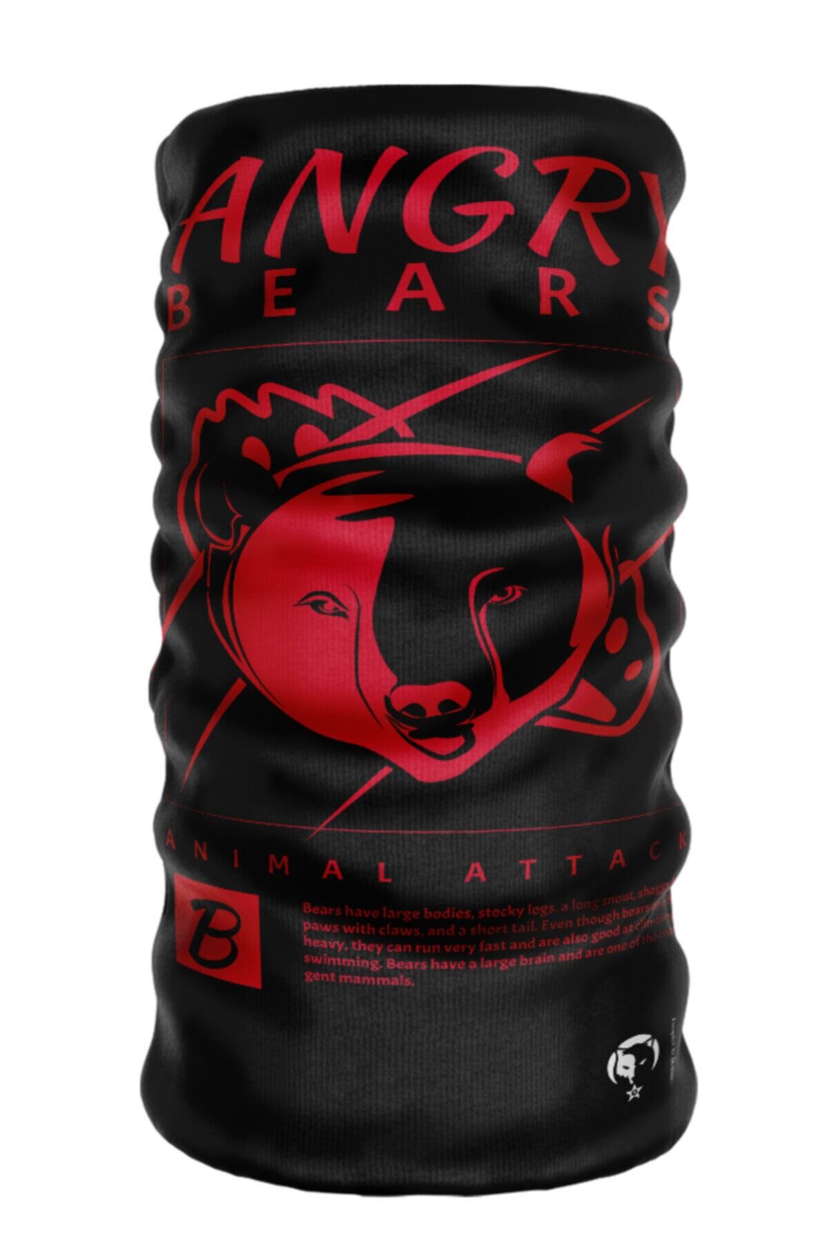eTaktik Angry Bear's Hunter Extreme Seamless Sporcu Boyunluk Bandana Buff Balaclava