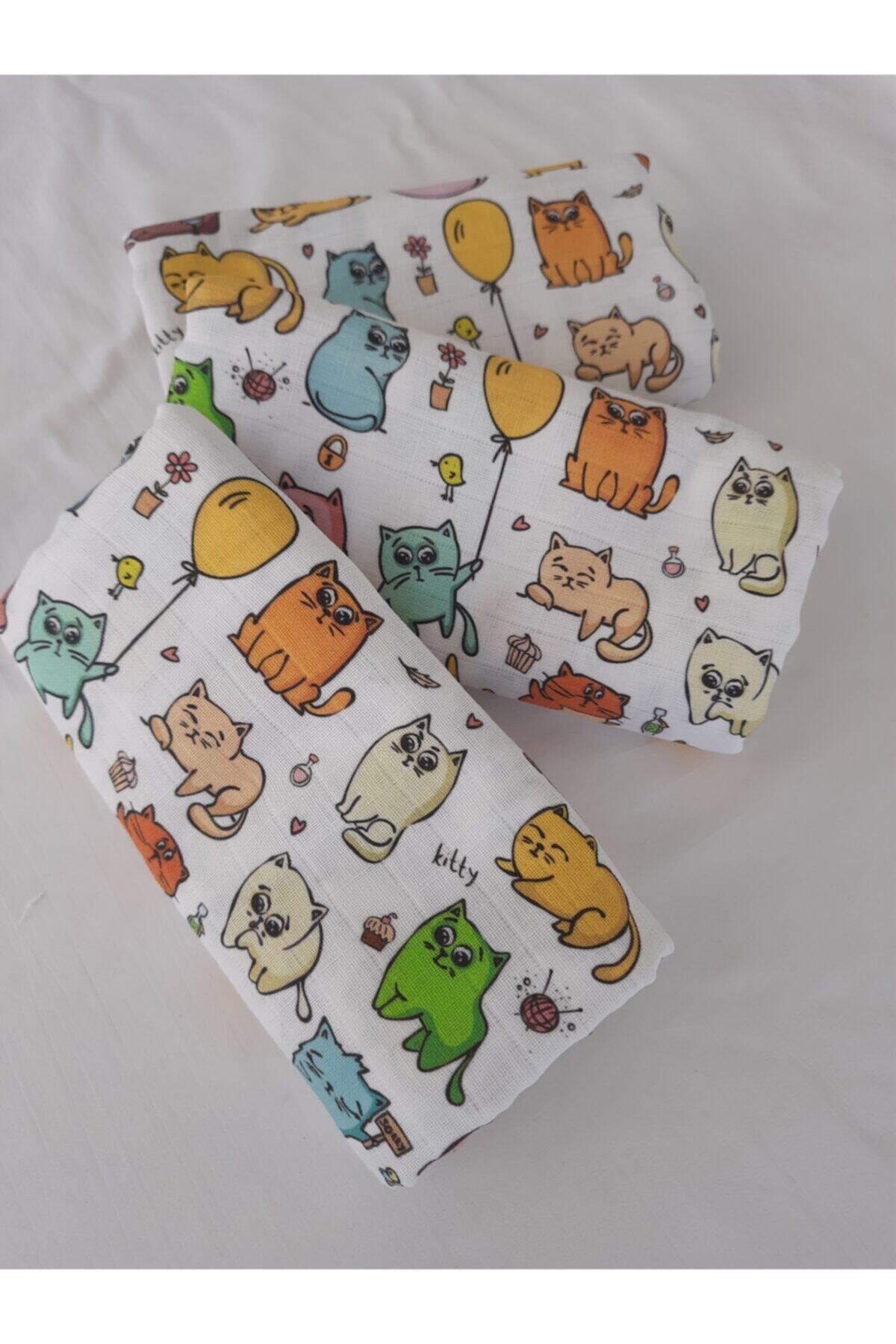 Huggie Cat Müslin Bebek Örtüsü