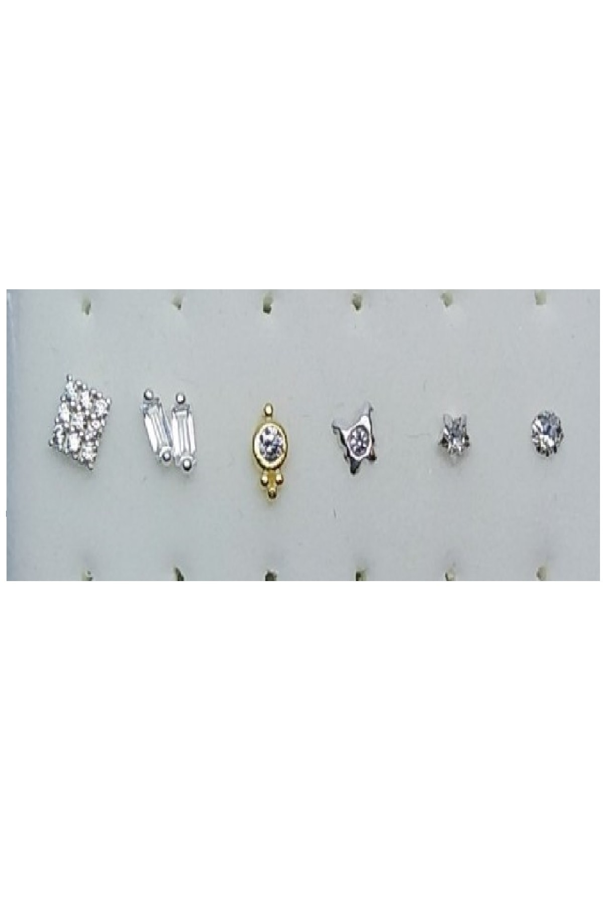 Si&Si Accessories 925 Ayar Gümüş 6 Adet Zirkon Taşlı Hızma Set 6