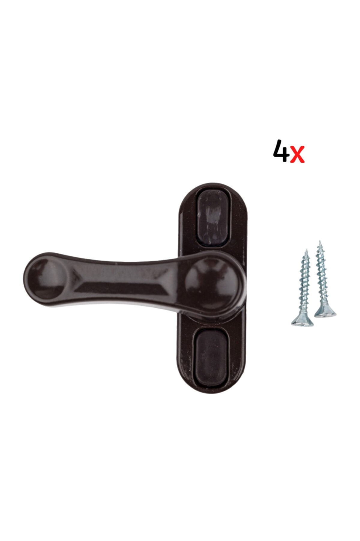 Evene Koyu Kahverengi Pencere Emniyet Kilidi 4 Adet Çocuk Hırsız Kilidi Çekmeli Metal Kilit