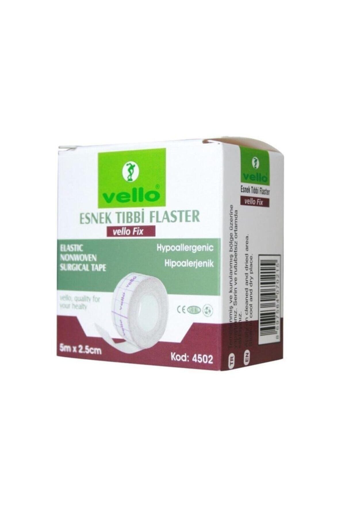 VELLO Esnek Tıbbi Flaster Fix 10m*2,5cm 4'lü Adet
