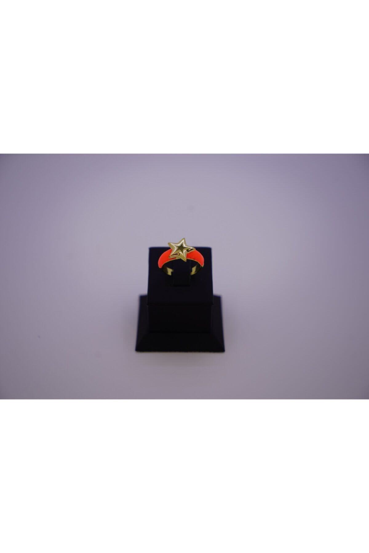 GAIA ACCESSORIES Kadın Neon Turuncu Estrella Yüzük