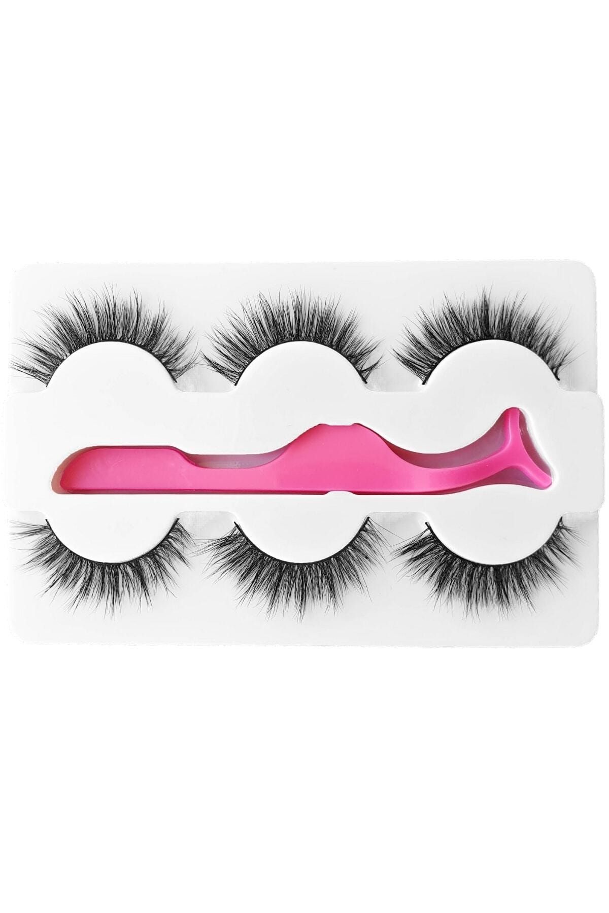 By Fly Beauty 3'lü Günlük Gecelik Ipek Takma Kirpik Model: Liandry