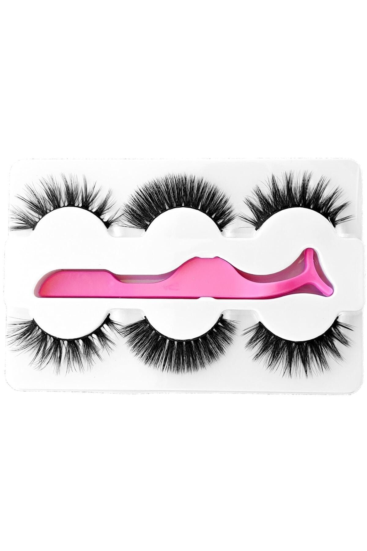 By Fly Beauty 3'lü Karma Paket Ipek Takma Kirpik Model: Dark