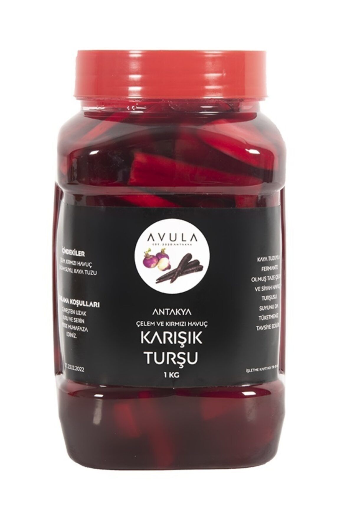 AVULA - Karışık Turşu (ÇELEM VE SİYAH HAVUÇ) - 1 Kg