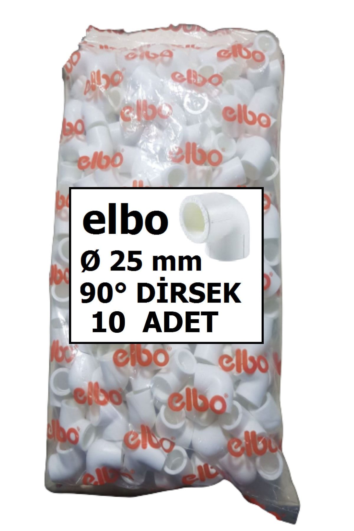 Elbo 1 Paket 25'lik 90° Pprc Dirsek 10 Adet