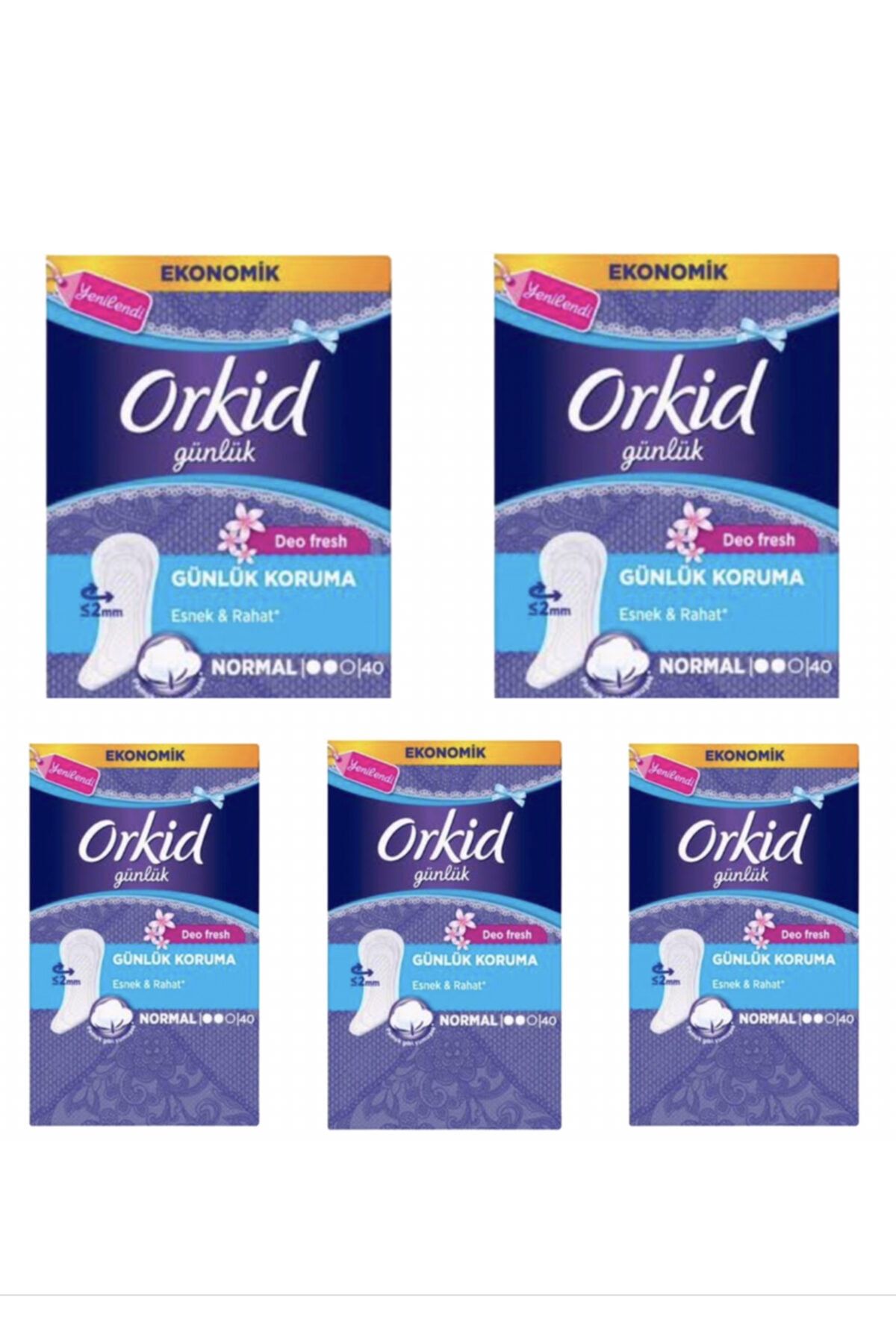 Orkid Günlük Ped Deofresh Normal Ekonomik Paket 40x 5