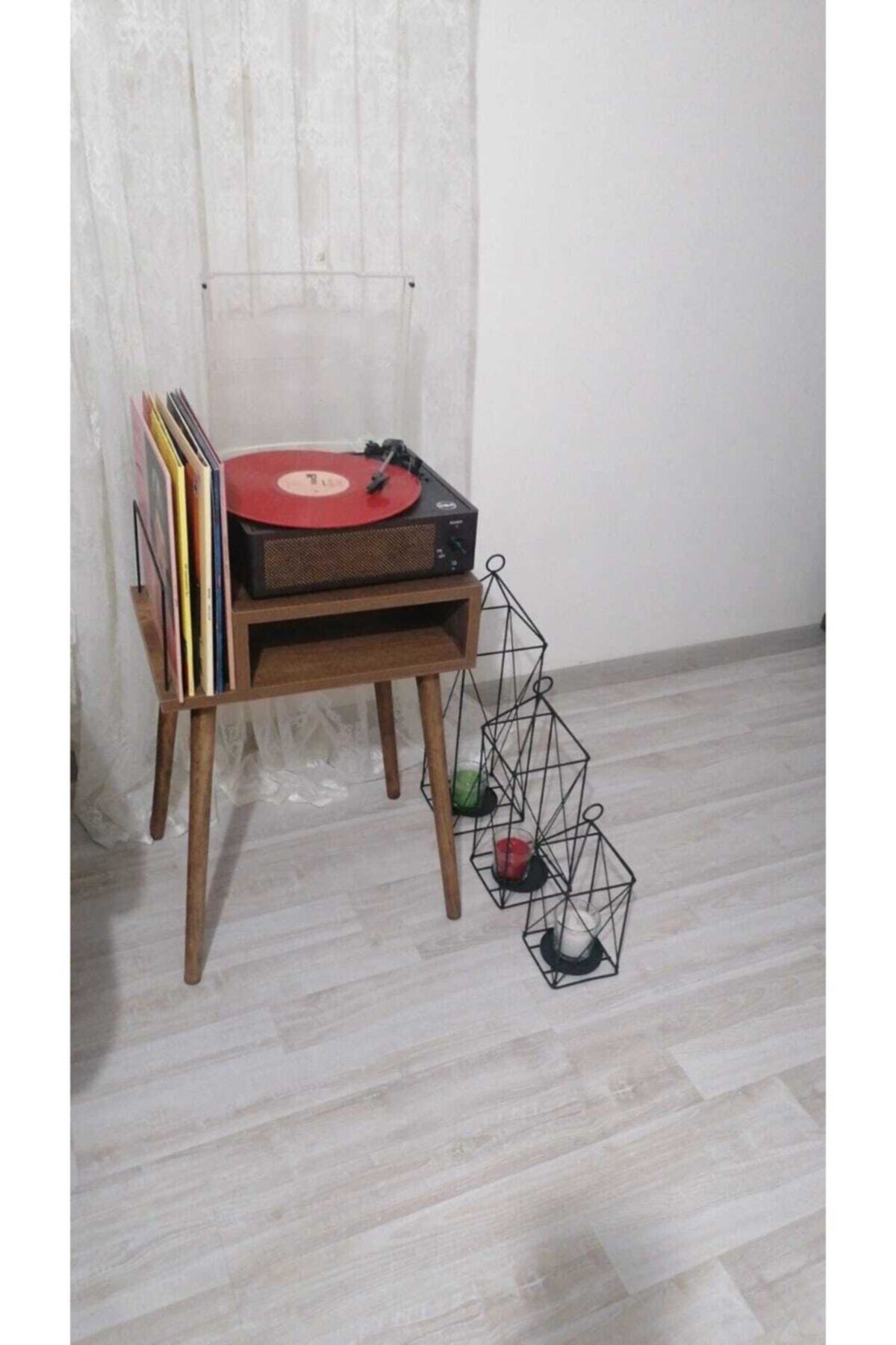 RMDSHOP Plak Ve Pikap Sehpası Ahşap Ayaklı