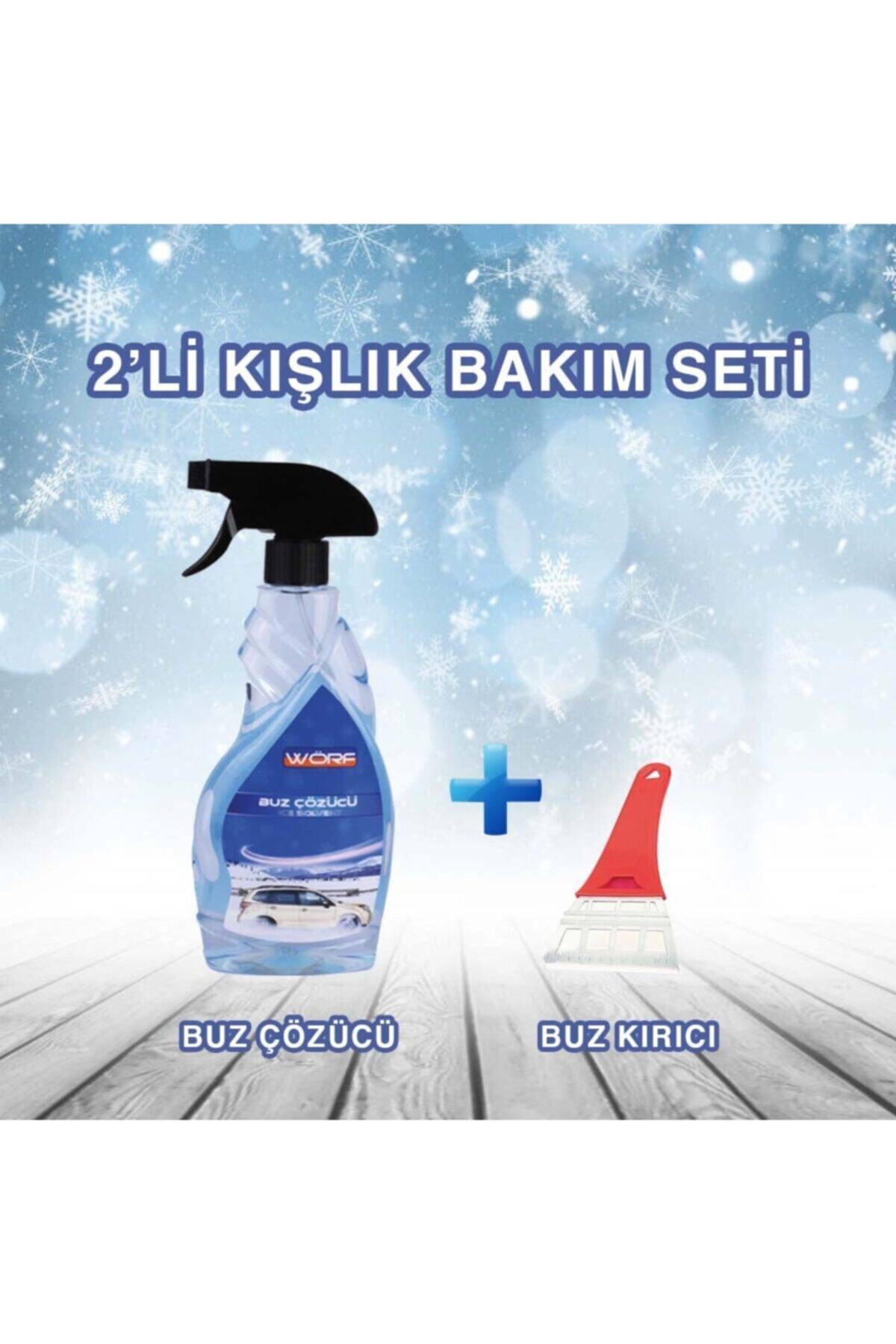 WÖRF Ase Ticaret Buz Kazıyıcı (buz Kırıcı) + Buz Çözücü 2 'li Kışlık Oto Bakım Seti