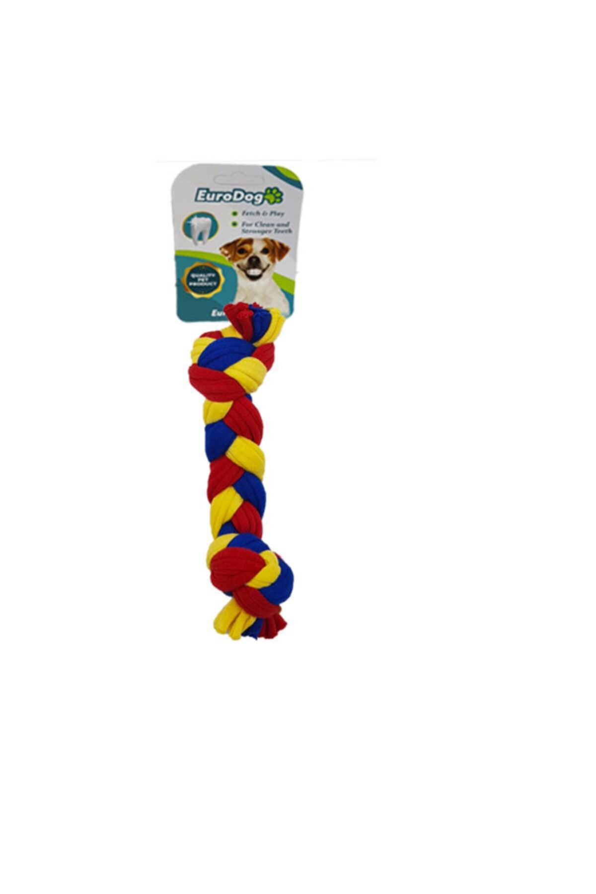 HİLALSHOP Eurodog Köpek Diş Kaşıma Ipi 15cm (sarı-kır-mavi)