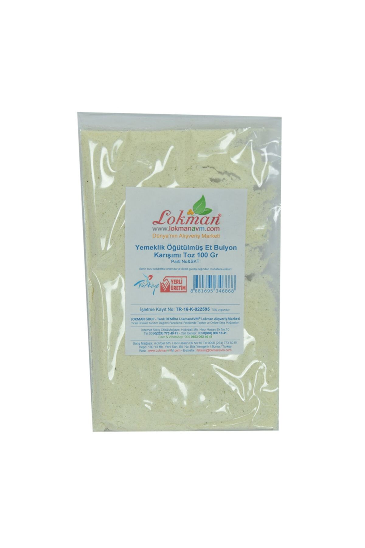 LokmanAVM Yemeklik Öğütülmüş Et Bulyon Karışımı Toz 100 Gr Paket
