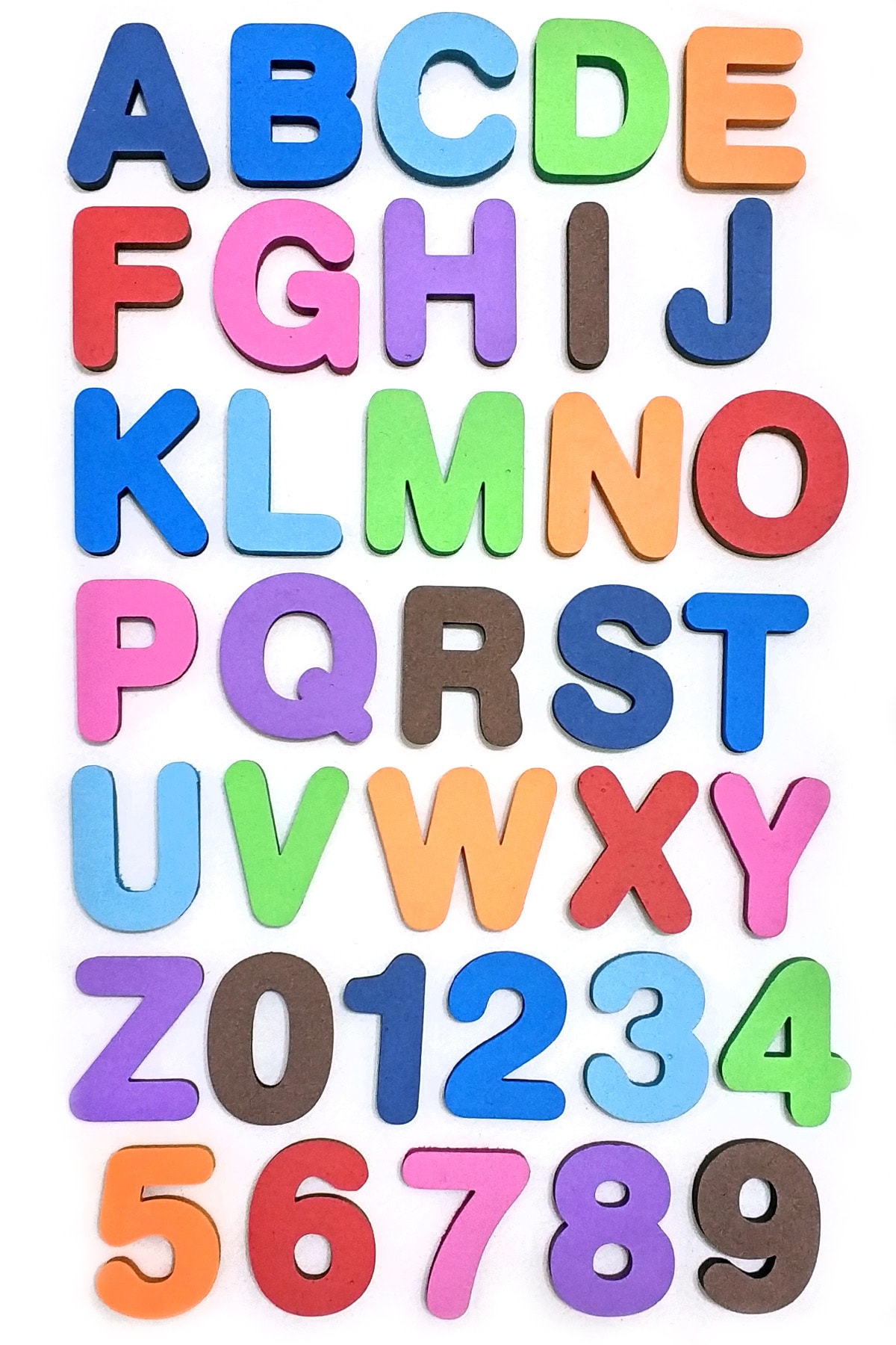 Hologram Kart Büyük Boy Alfabe Ve Rakamlar Yıkanabilir Eva Eğitici Set