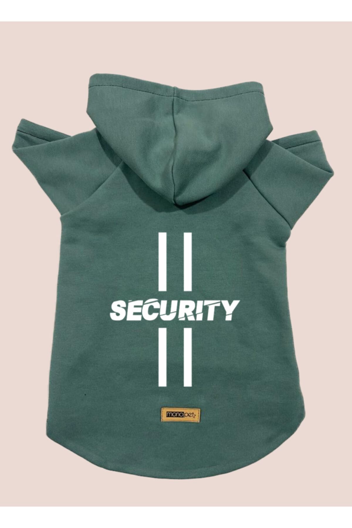 Monopetz Kapişonlu Sweatshirt Köpek Ve Kedi Kıyafeti - Koyu Yeşil Security - M Beden