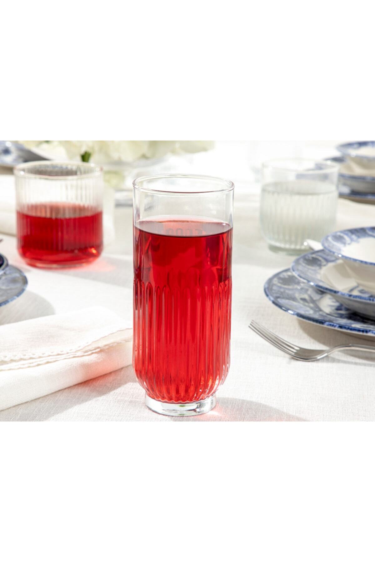 English Home Roso Cam 3'lü Meşrubat Bardağı 395 Ml Şeffaf