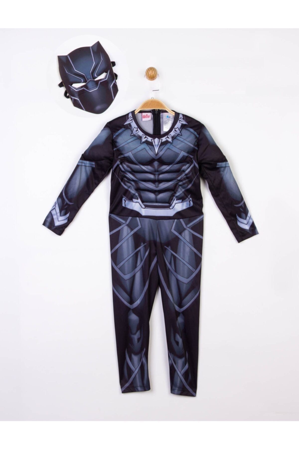 MARVEL Çocuk Black Panther Kaslı Kostüm