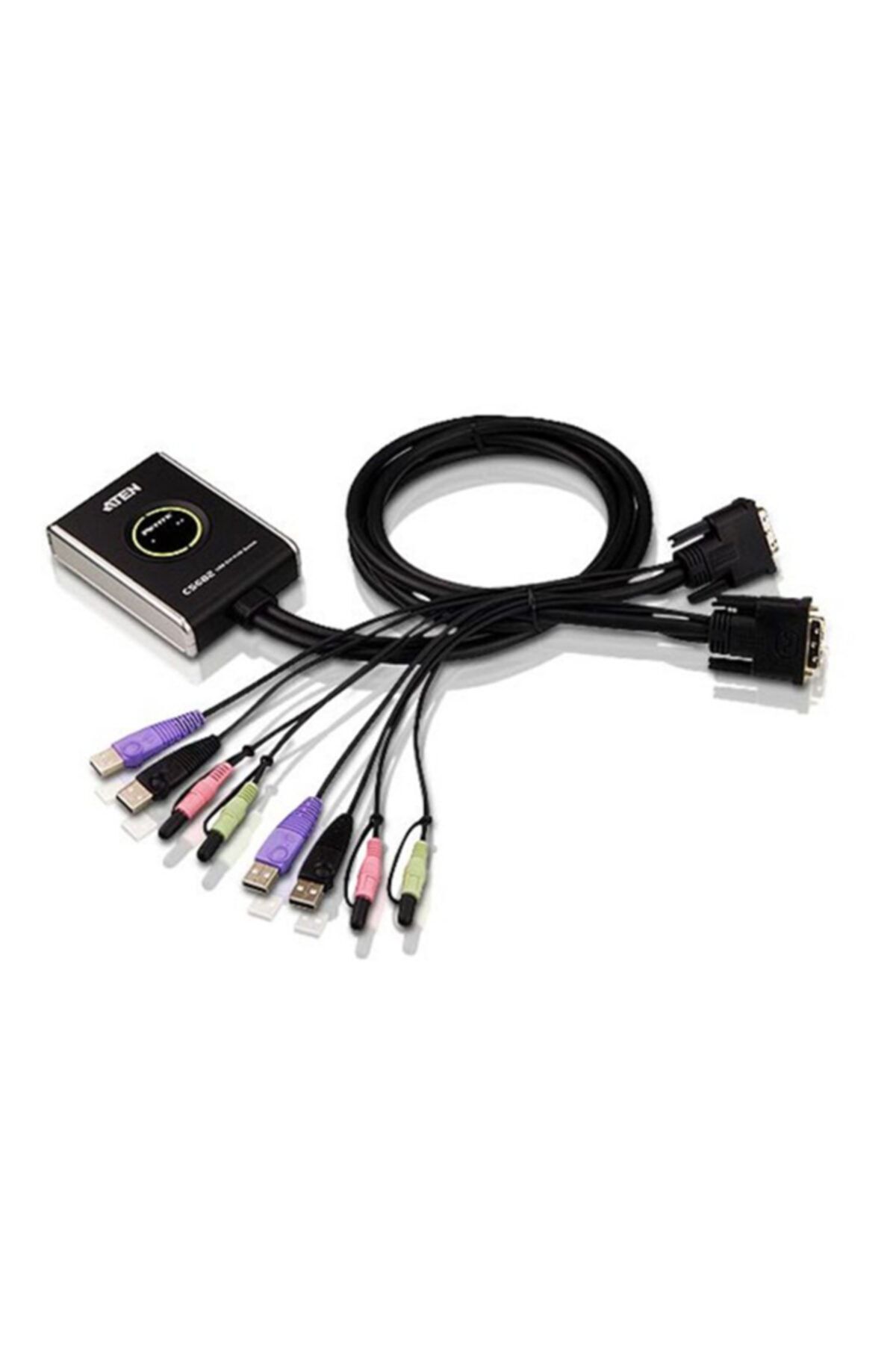 Aten Cs682-at Petite 2 Port Dvı Cable Kvmp Switch