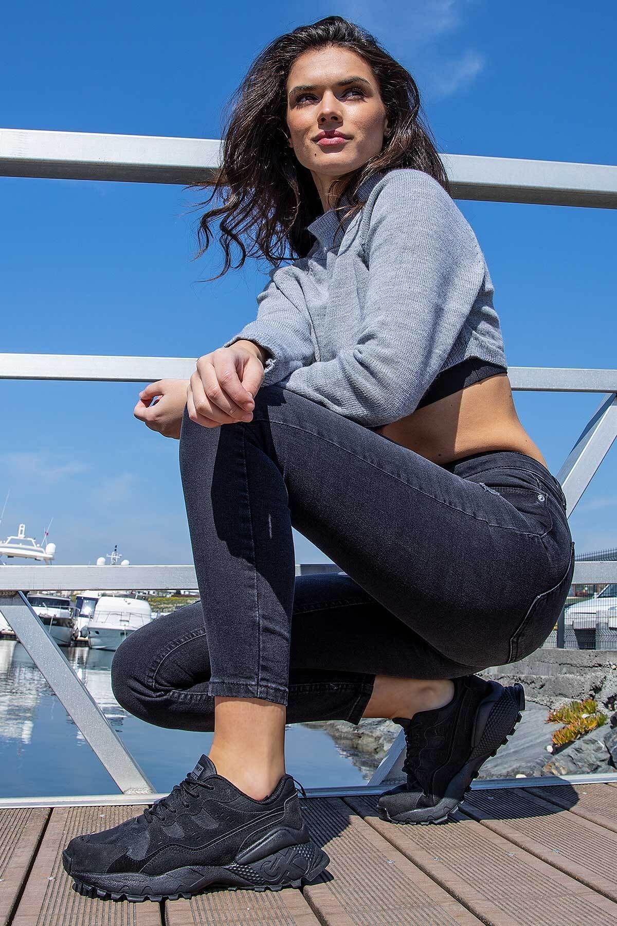 Jump Unısex Siyah Outdoor Spor Ayakkabı