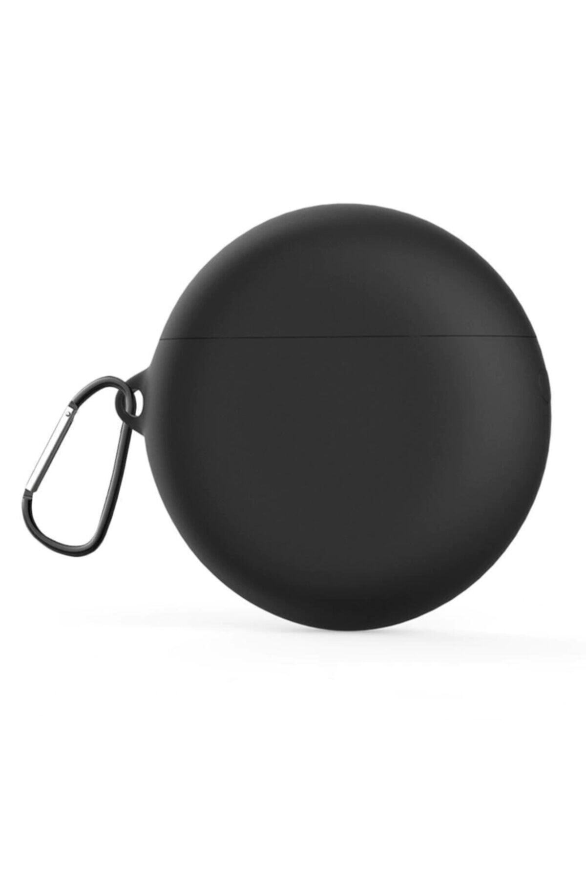 Coverzone Huawei Freebuds 4 Kılıf Çengelli Smooth Matte Tpu Siyah