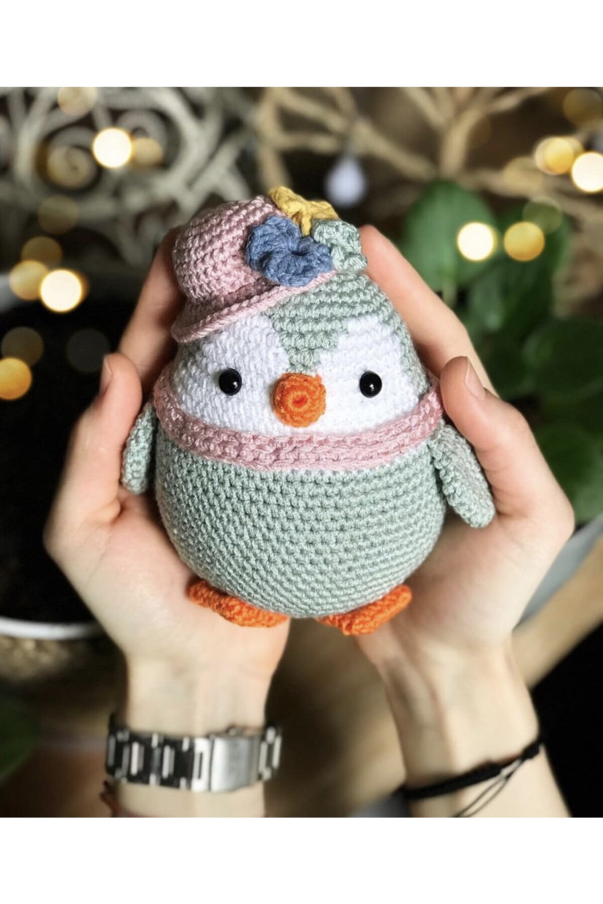 damlacraft Amigurumi Organik Örgü Hediyelik Penguen