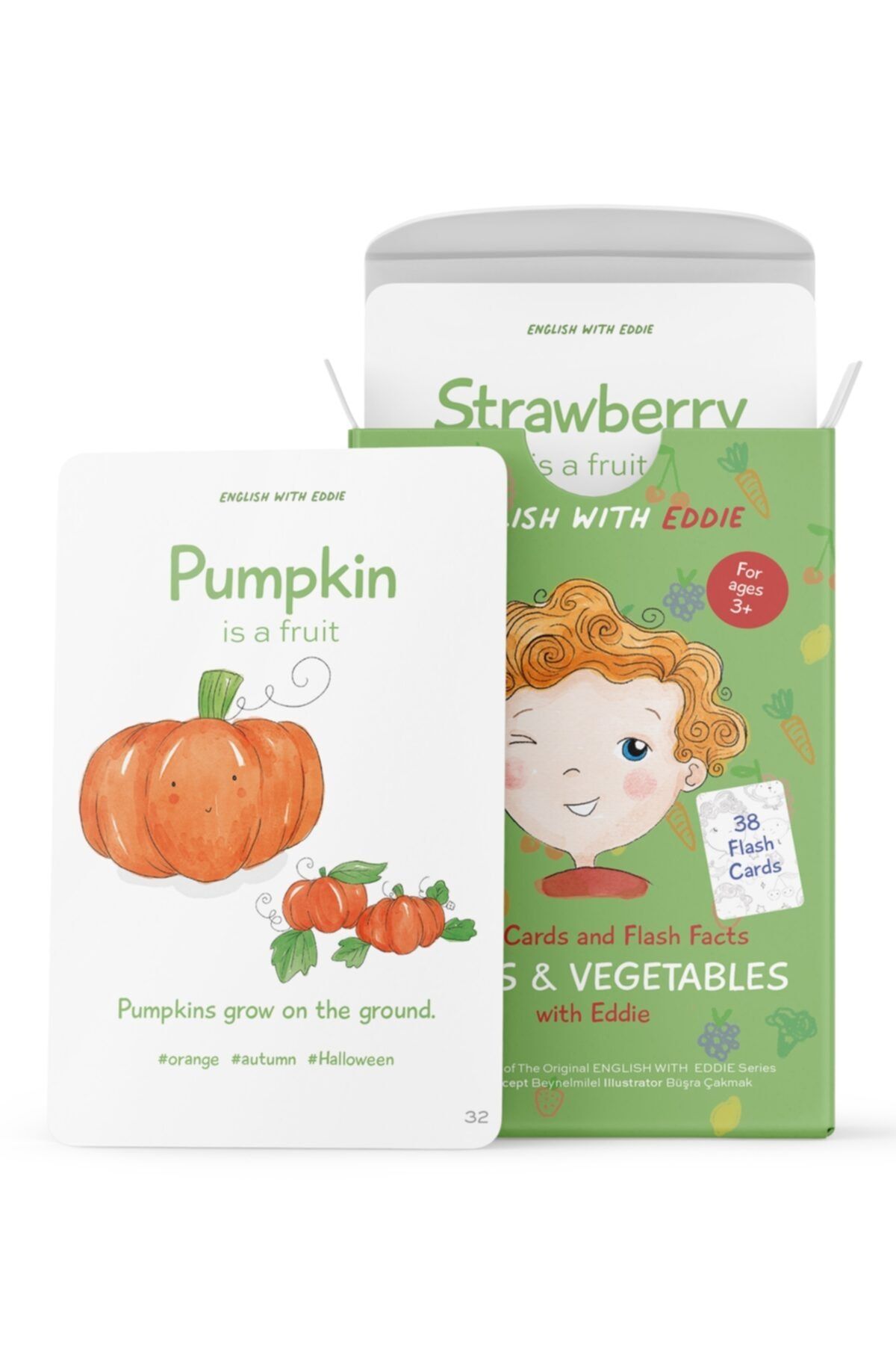 ENGLISH WITH EDDIE Flash Cards And Flash Facts Fruıts & Vegetables With Eddie