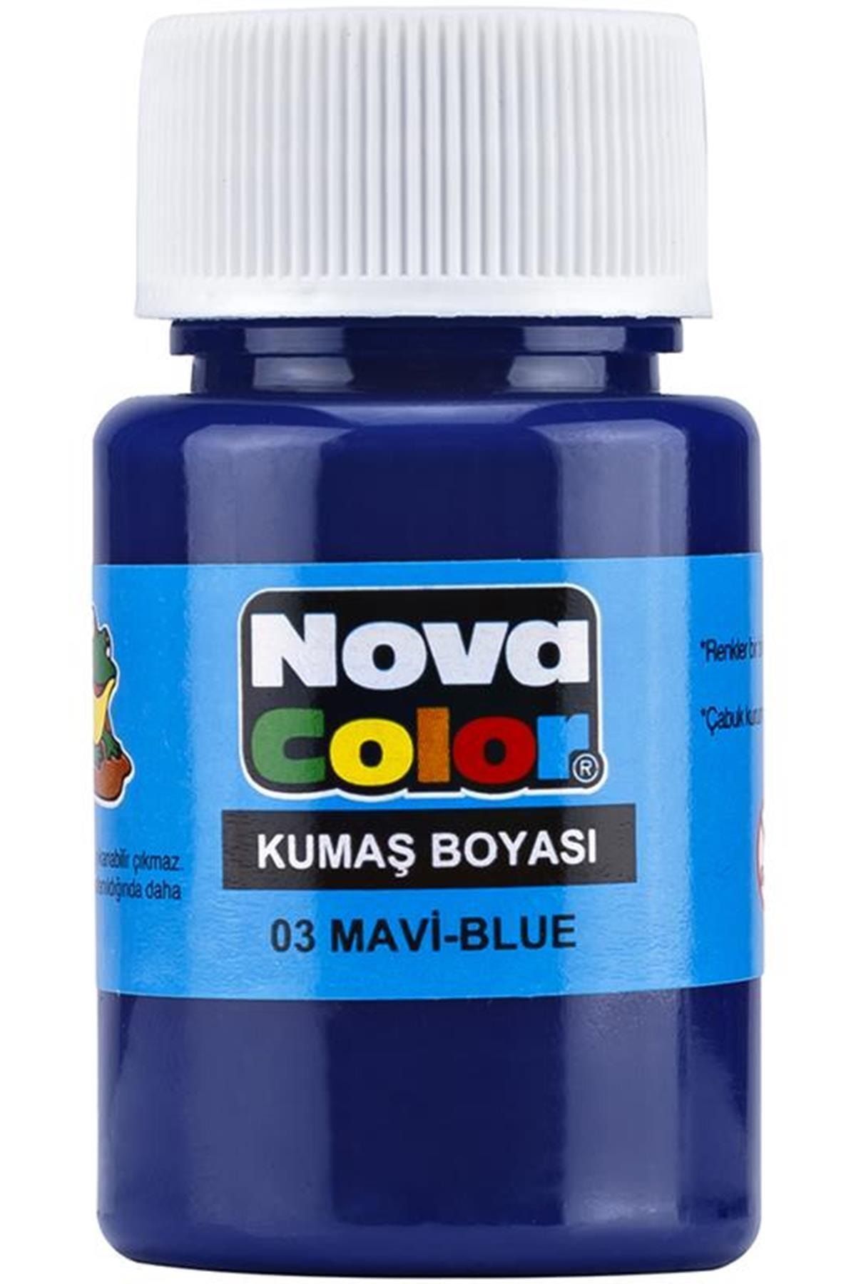 Nova Color Kumaş Boyası Mavi 12'li Kutu Nc-161