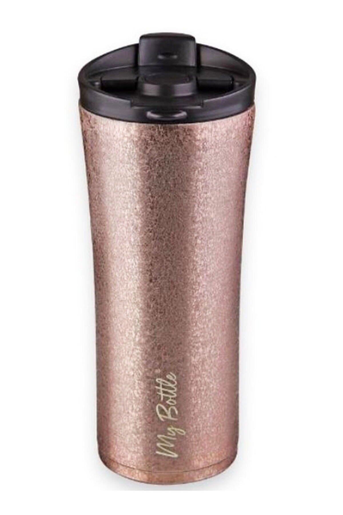 My Bottle Lavida Home Paslanmaz Çelik French Press Kırmızı Bakır Siyah Mug 500 Ml