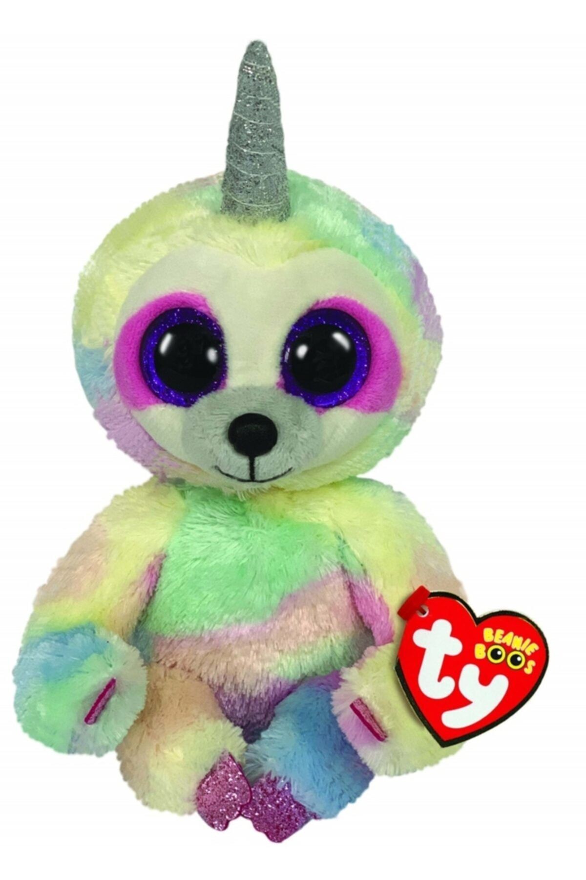 TY Beanie Boos-cooper Renkli Unicorn Tembel Hayvan 15 Cm