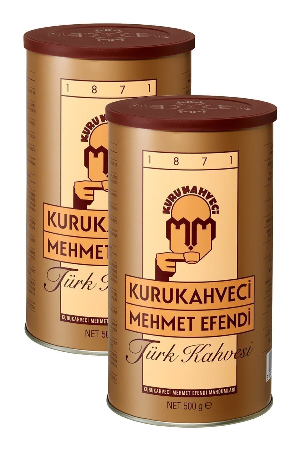 Kuru Kahveci Mehmet Efendi Teneke Ambalaj Türk Kahvesi 500 g x 2 Adet 8690627023500