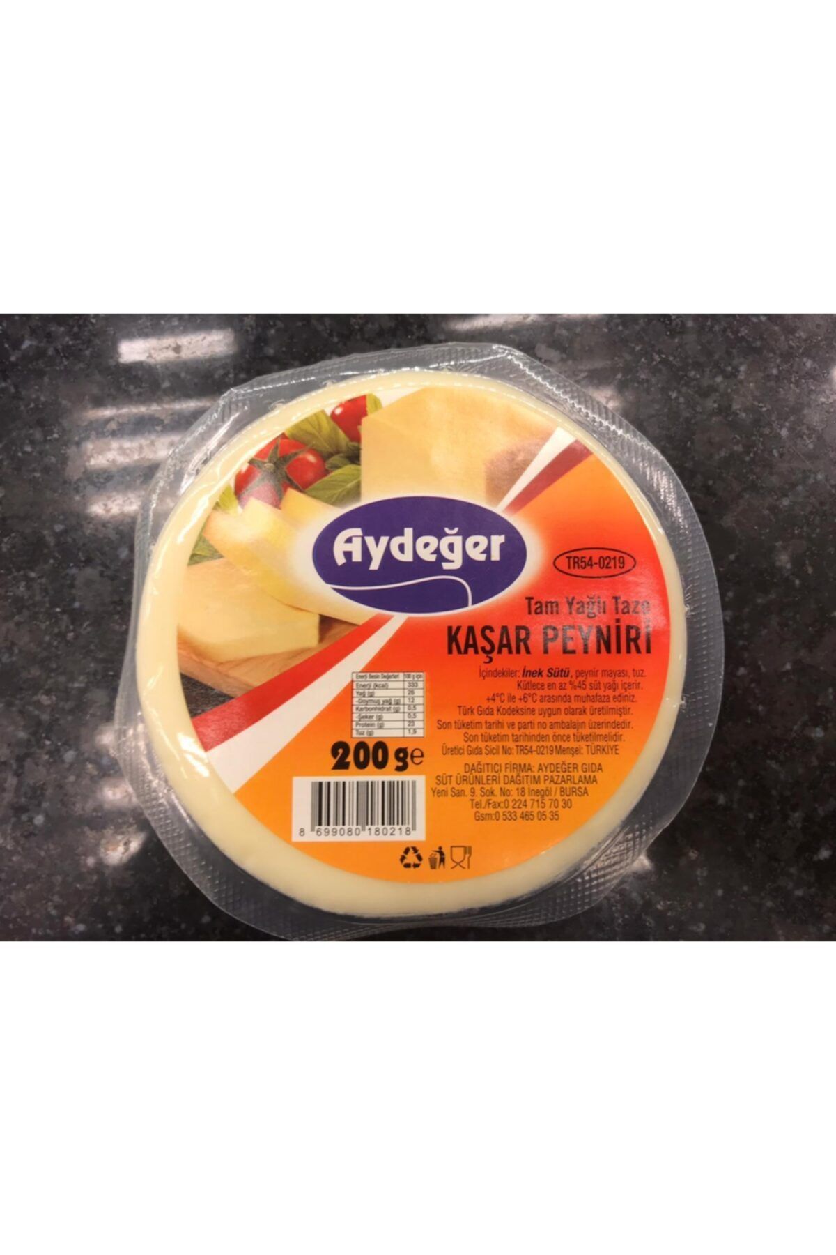 AYDEGER Kaşar 200gr Tamyağlı