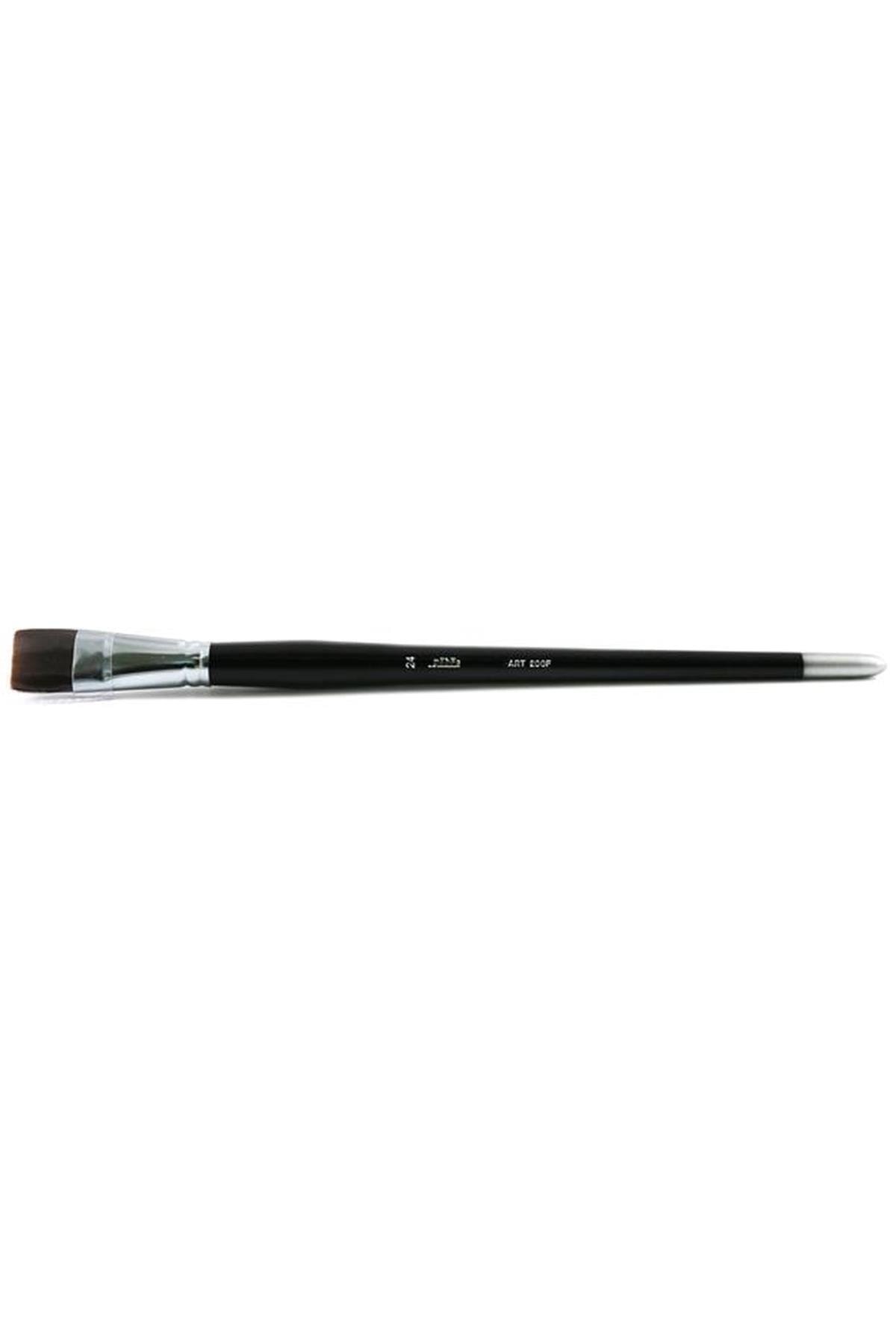 ASMEYAL Akrilik Ve Yağlı Boya Fırçası Siyah Sentetik Kıl 200f/24