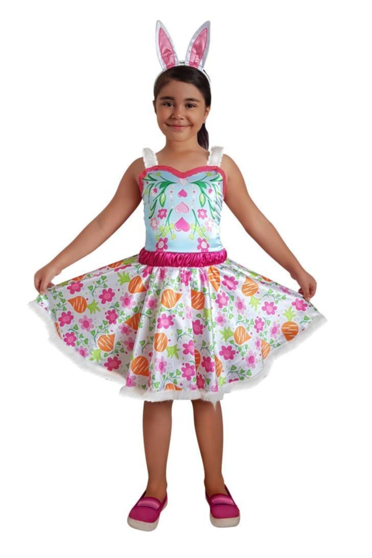 Enchantimals Kız Çocuk Pembe Bree Bunny Kostüm 7-9 Yaş