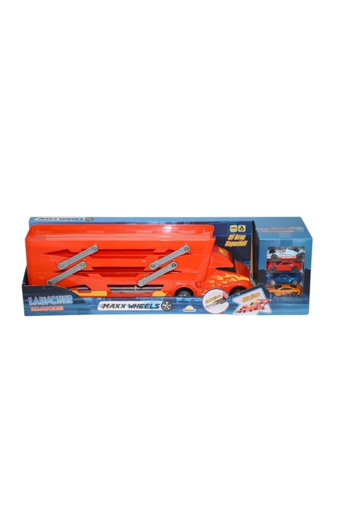 Sunman 2948 Maxx Wheels Araba Fırlatıcılı 3 Katlı Transporter Tır 45 Cm