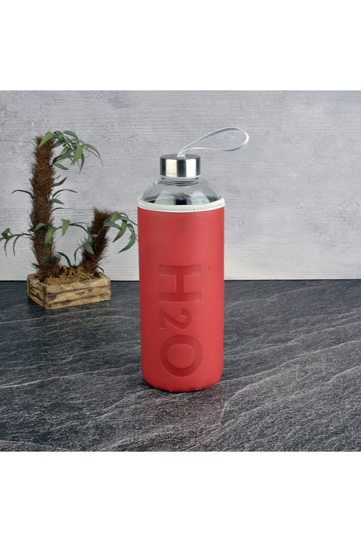 H2O Deri Kılıflı Cam Matara 1000ml