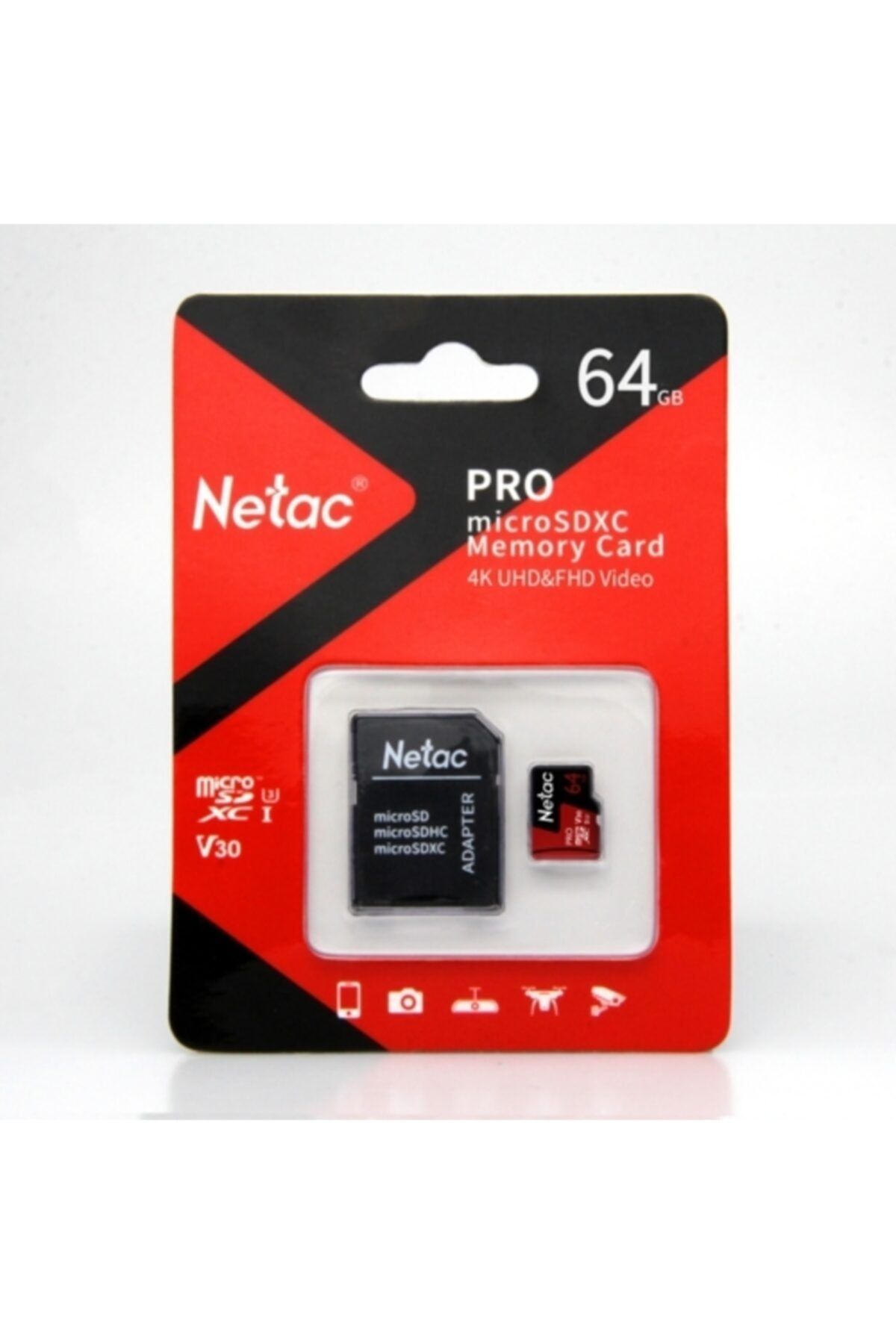Netac 64gb Microsdxc V30/a1/c10 Nt02p500pro-064g-r