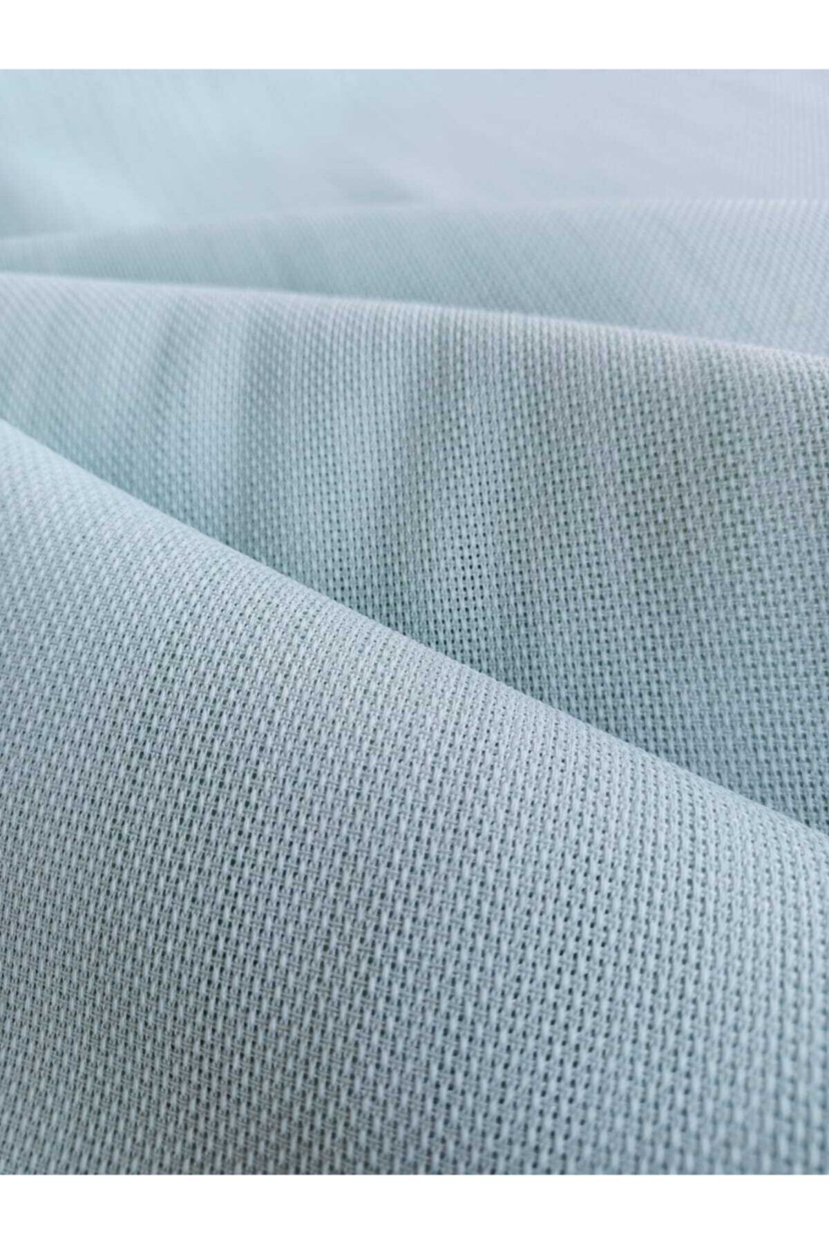 fabricorg Simli Linen Punch-etamin Nakış Kumaşı Mint Yeşili (50X160 CM)
