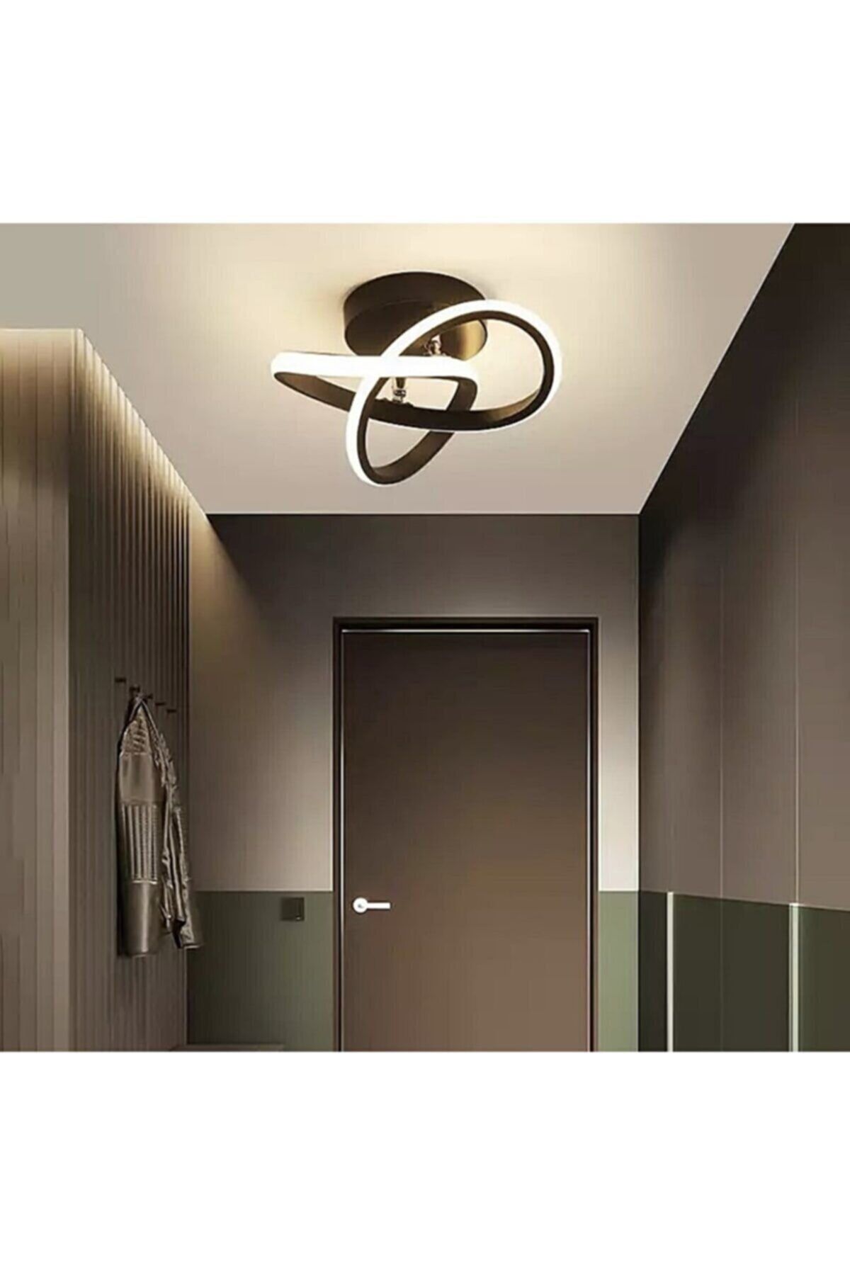 Luna Lighting Modern Kahverengi Plafonyer Tavan Tekli Ledli Avize