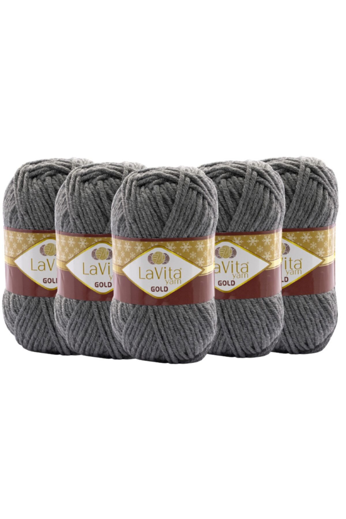 LaVita Yarn Gold 6001 Kışlık Ip 5'li Paket / Örgü Iplik