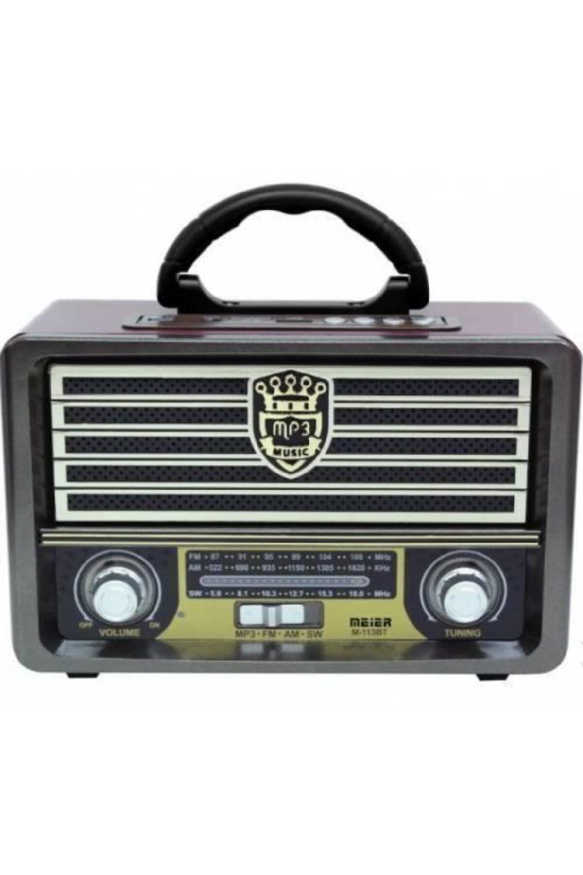 GöksuShop Meier M-113bt Şarjlı Nostaljik Radyo Usb Sd Mp3 Bluetooth
